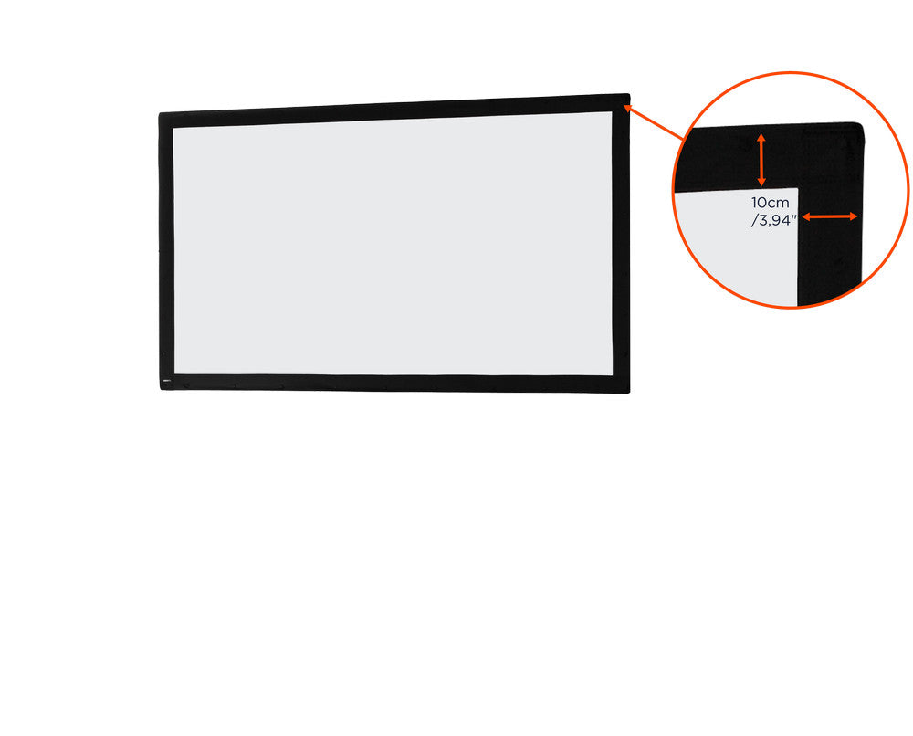 Toile pour écran de projection sur cadre celexon Mobile Expert, projection de face