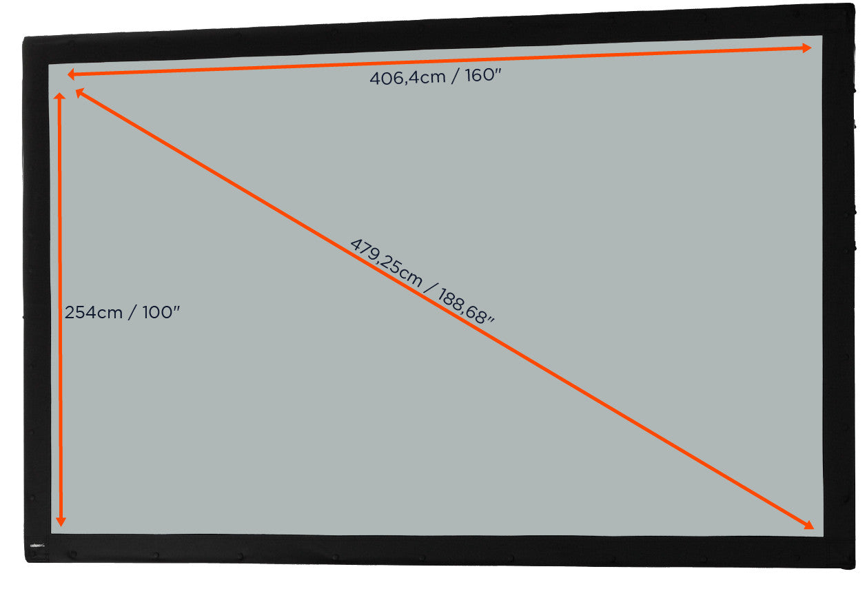 Toile pour écran de projection sur cadre celexon Mobile Expert, projection arrière