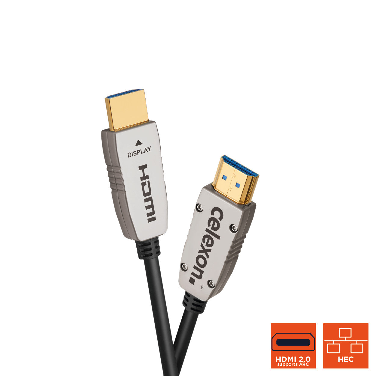 celexon UHD Optical Fibre HDMI 2.0b Active Kabel, schwarz