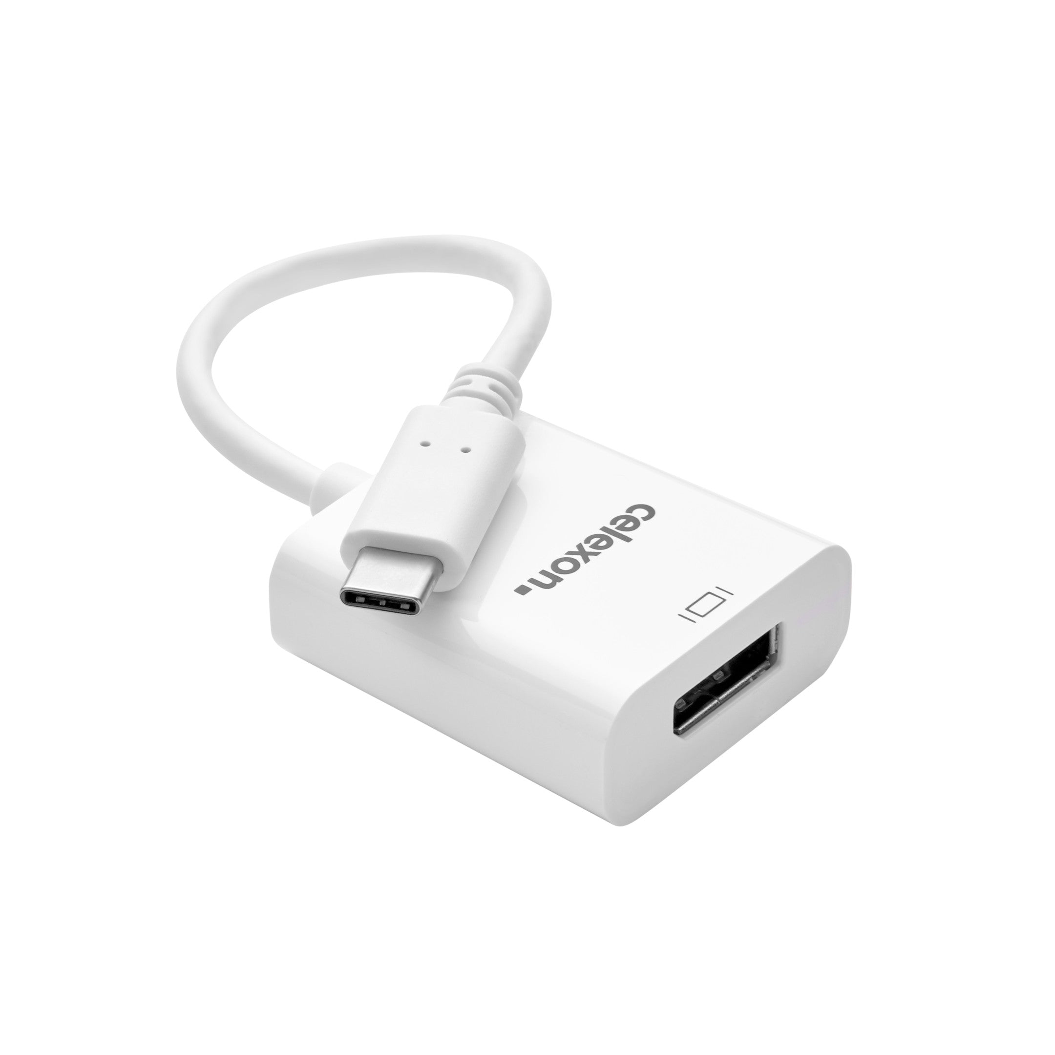 celexon adapter wtyczka USB-C 3.2 Gen 1x1 na gniazdo DisplayPort 1.2 18 Gbps 4K - bialy