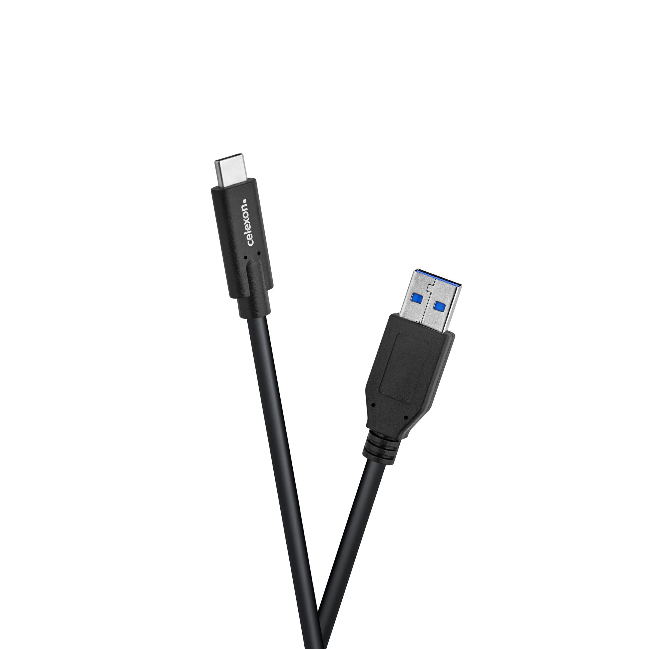 celexon USB-C auf USB-A Kabel - USB 3.2 Gen 2x1 1,0m, schwarz