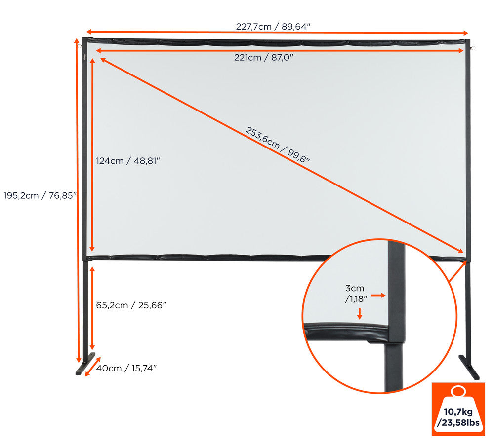 celexon basic line vouwframe scherm