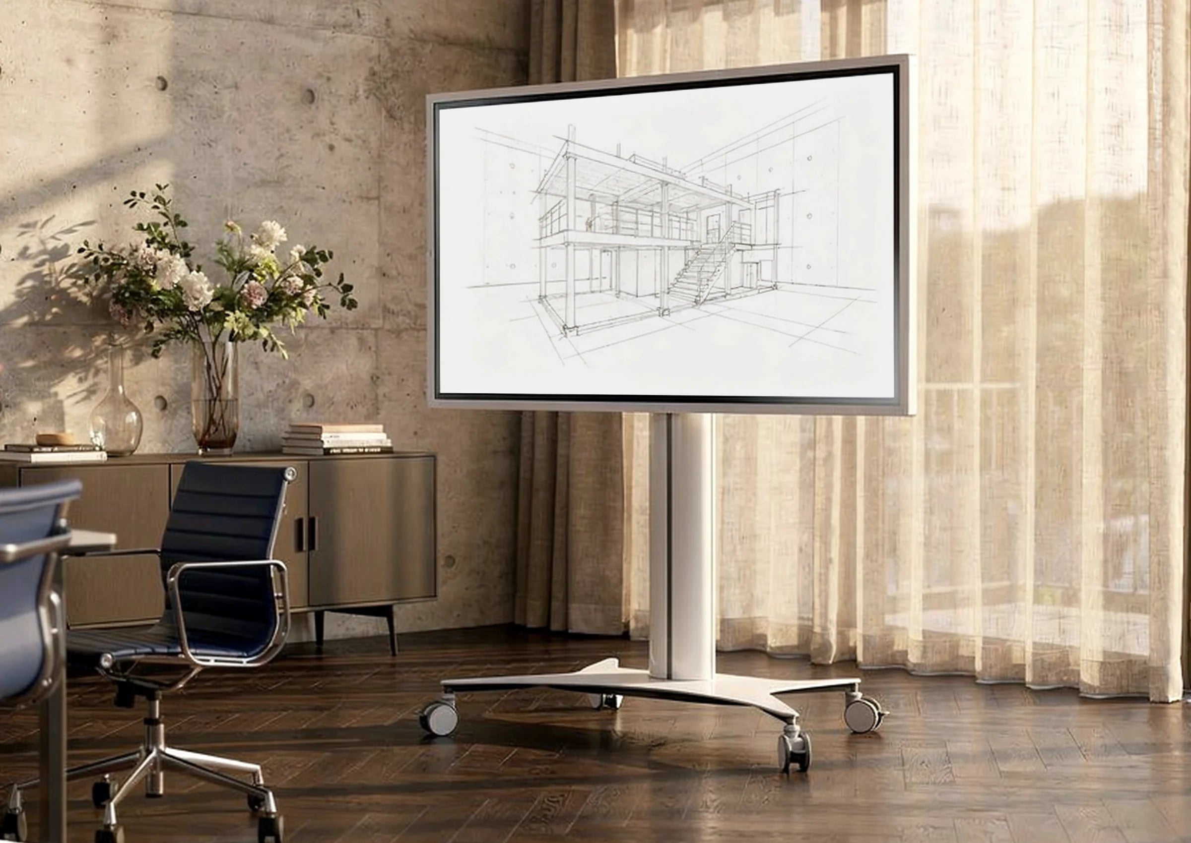 celexon Expert Display-Rollwagen Seoul für Samsung FLIP