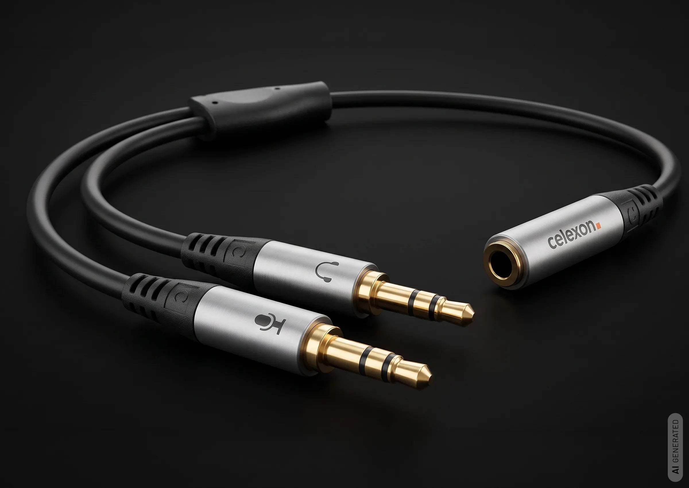 celexon adattatore audio 0,25 m 2x jack stereo 3,5 mm a jack stereo 3,5 mm M/F - serie Professional