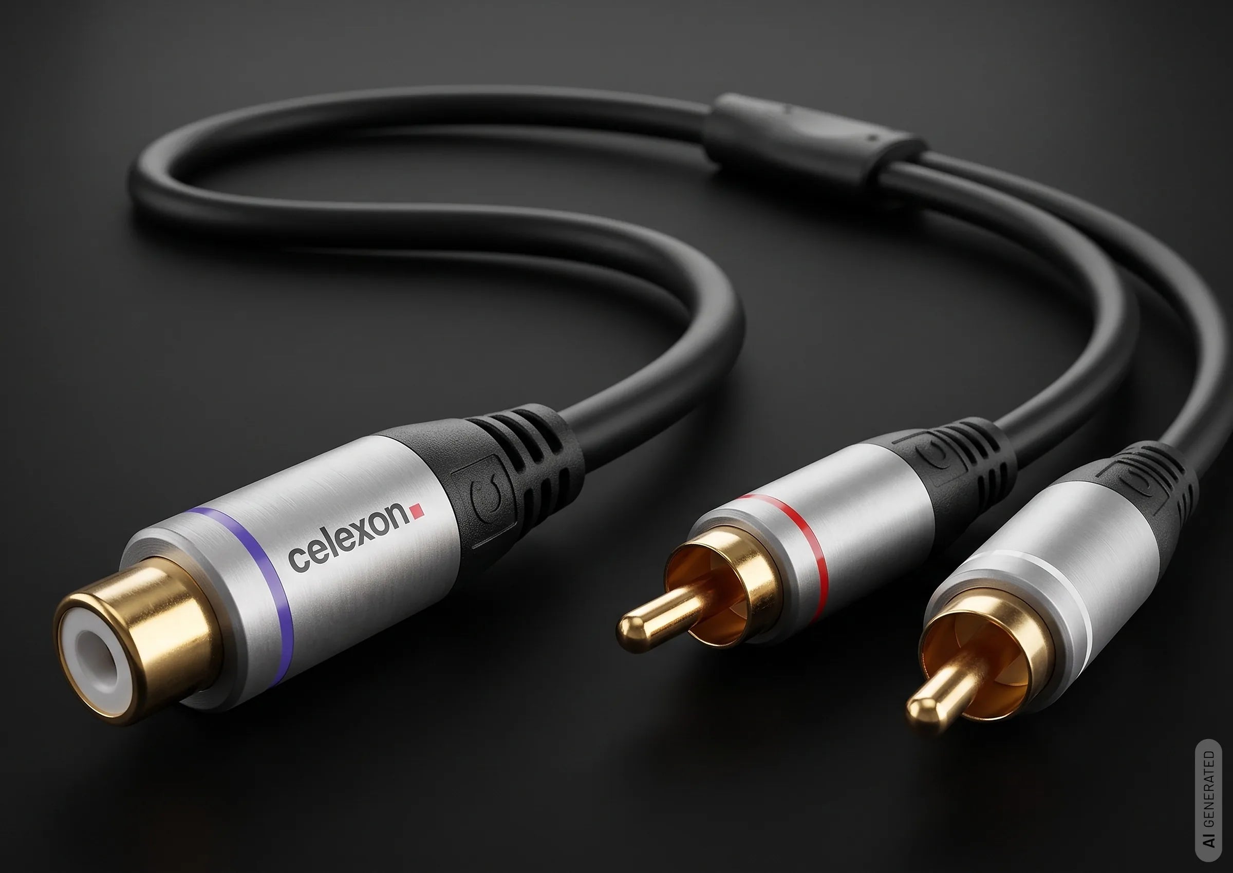 celexon adattatore audio 0,25 m 2x Cinch a Cinch M/F - serie Professional