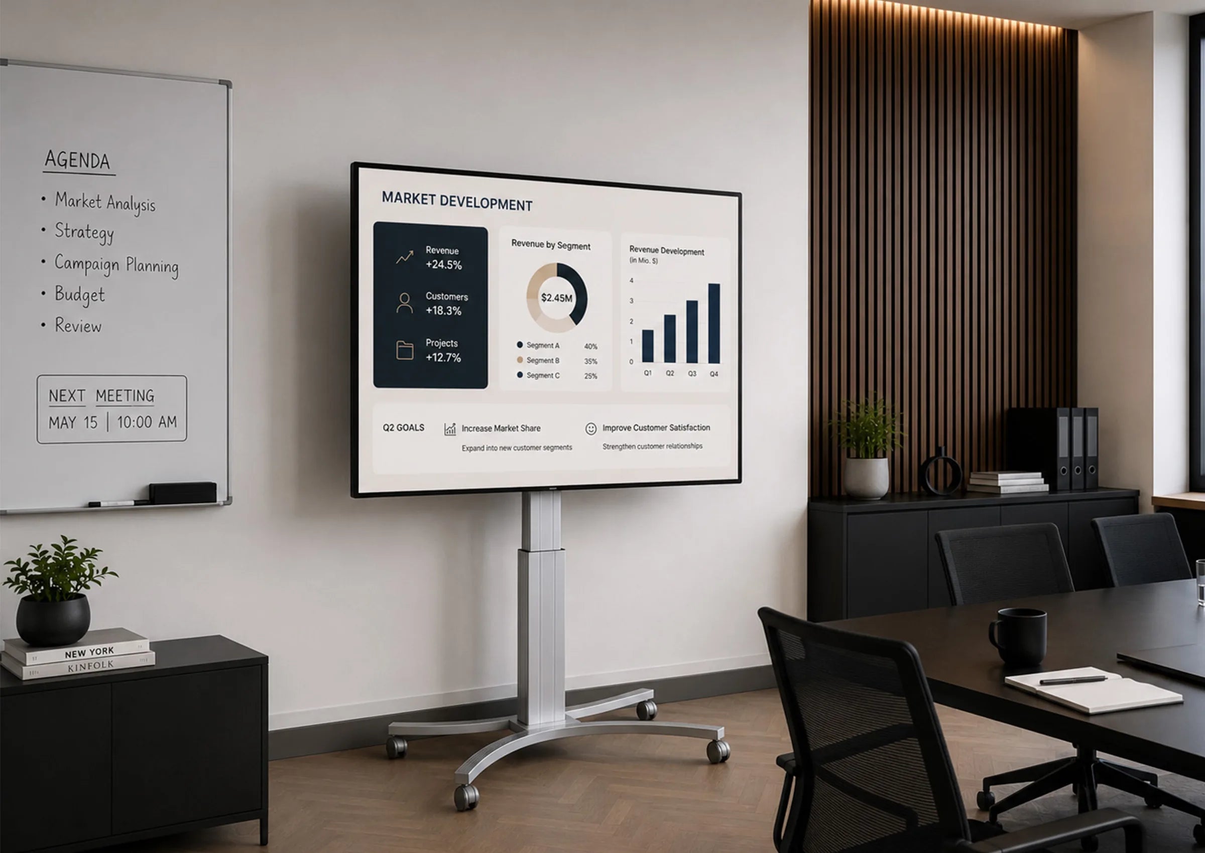 celexon wózek ekspozycyjny Expert z elektryczną regulacją wysokości Adjust-4286MS