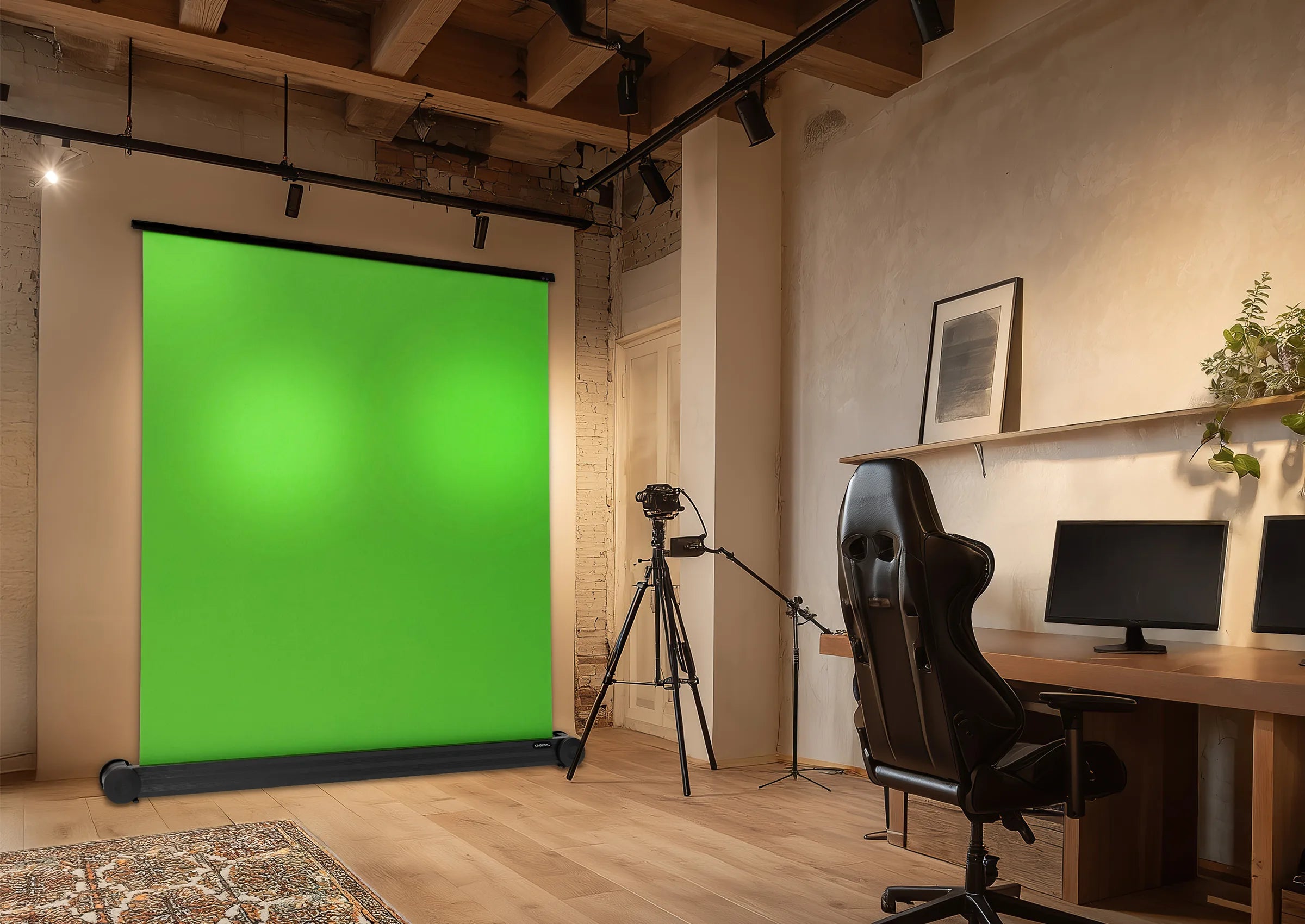 celexon Mobile Chroma Key Green Screen 150 x 180 cm