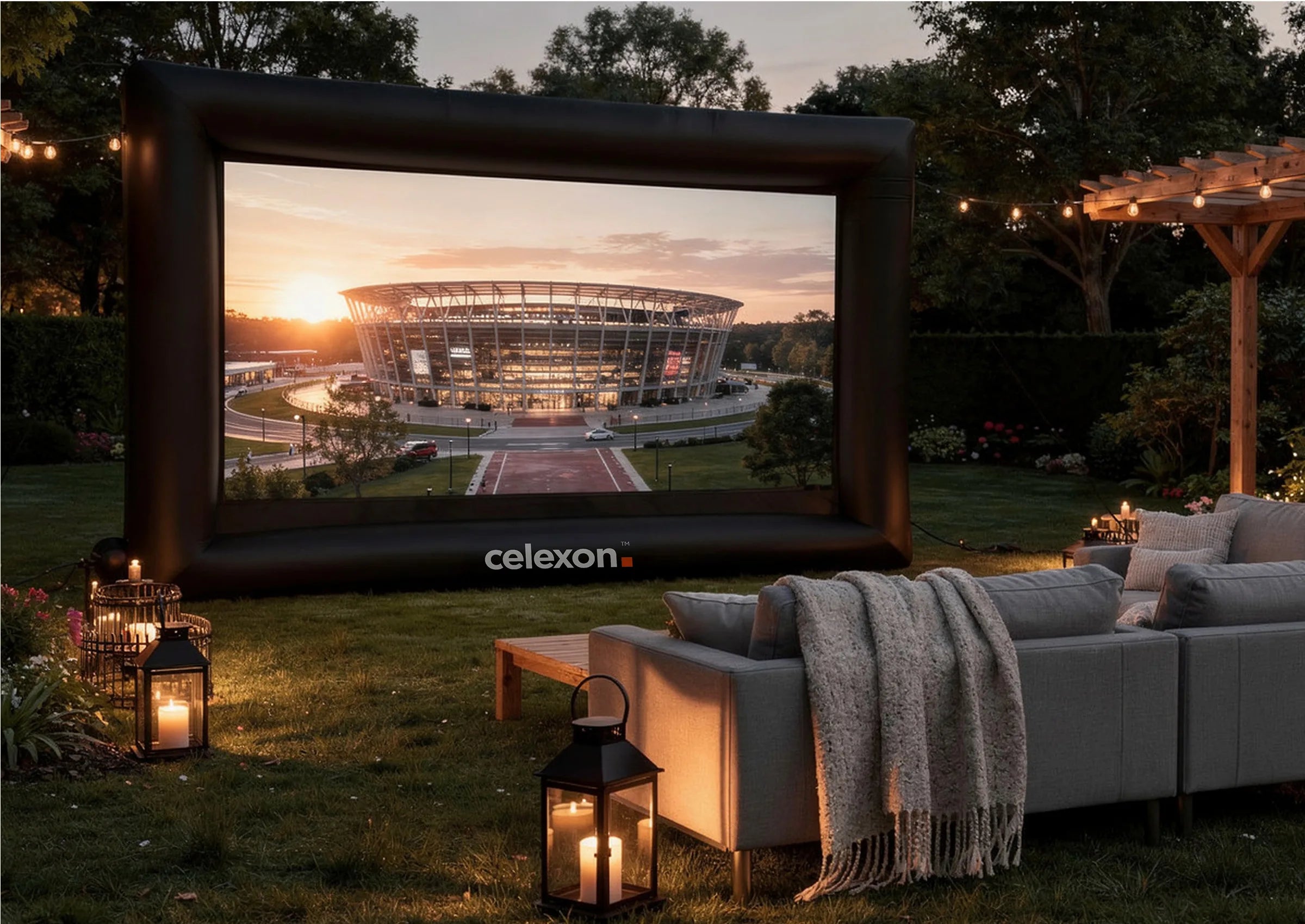 Pantalla celexon hinchable exterior  INF200