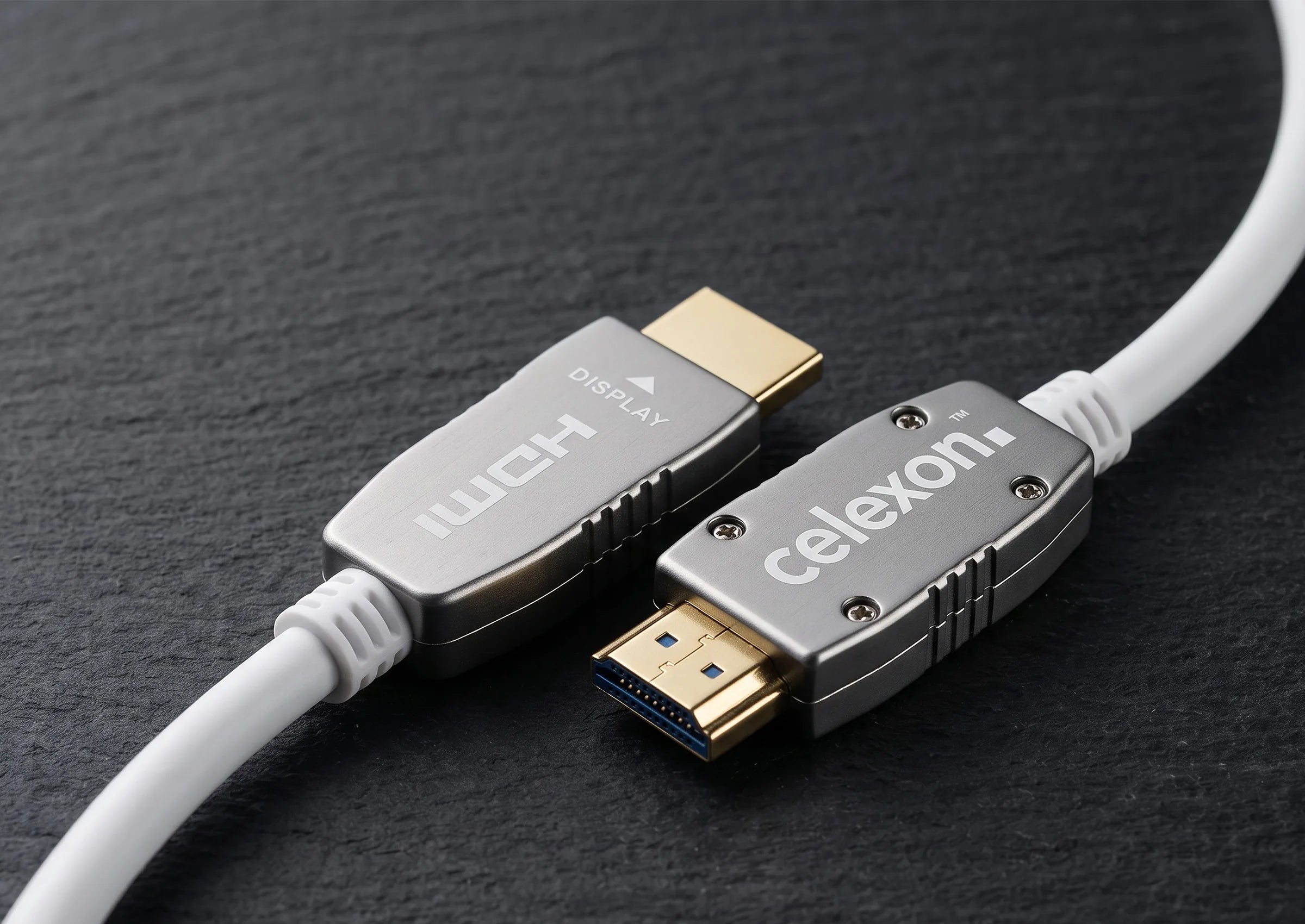 celexon UHD Optical Fibre HDMI 2.0b aktiv kabel, vit