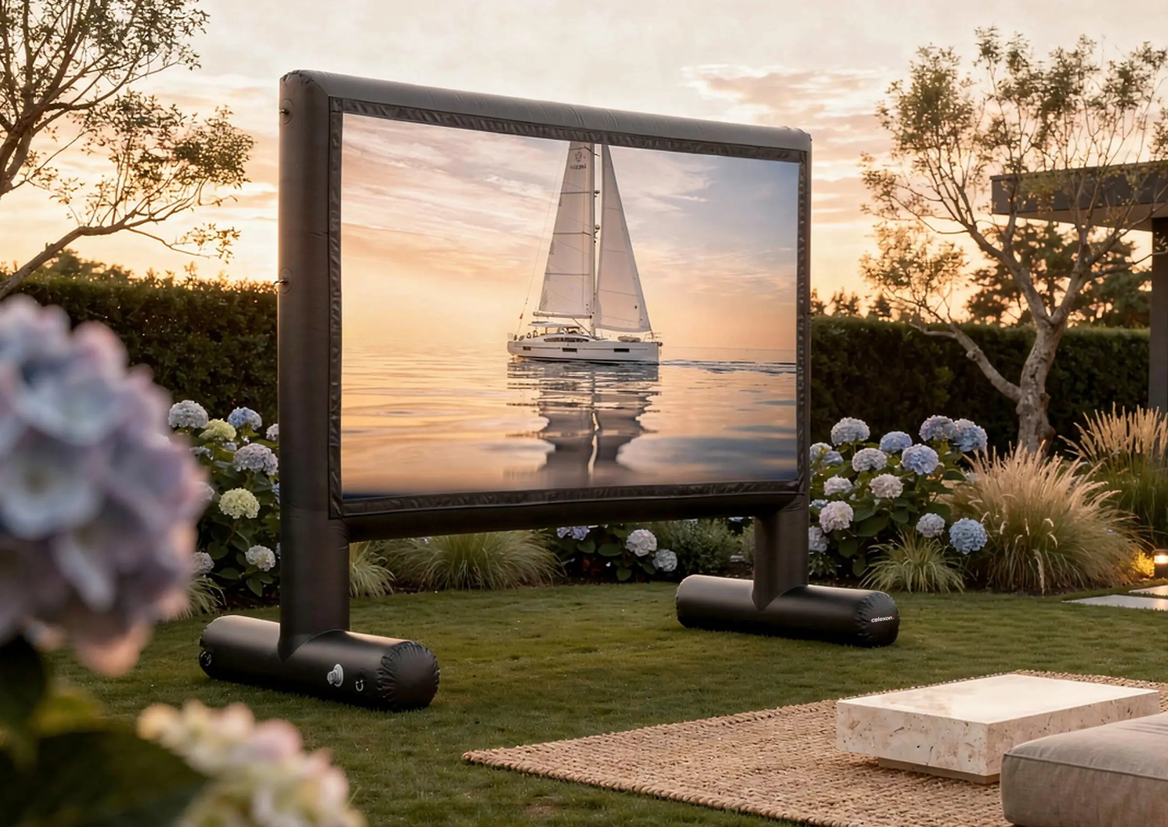 celexon Oppustelig udendørs projektionslærred Professional INF