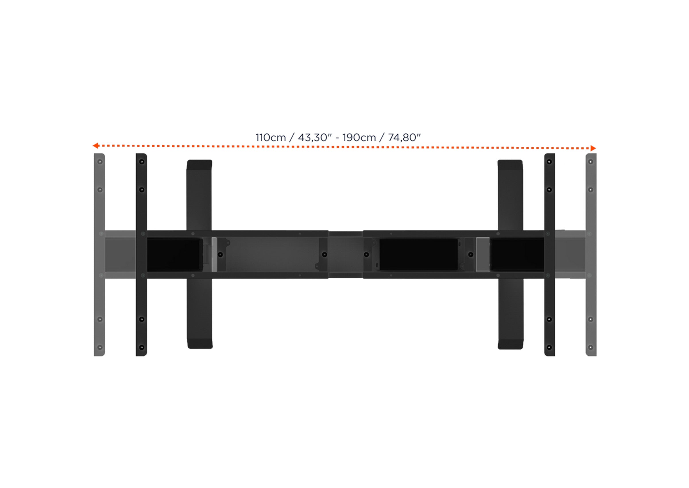 celexon electrically height-adjustable desk Professional eAdjust-58123 - incl. table top