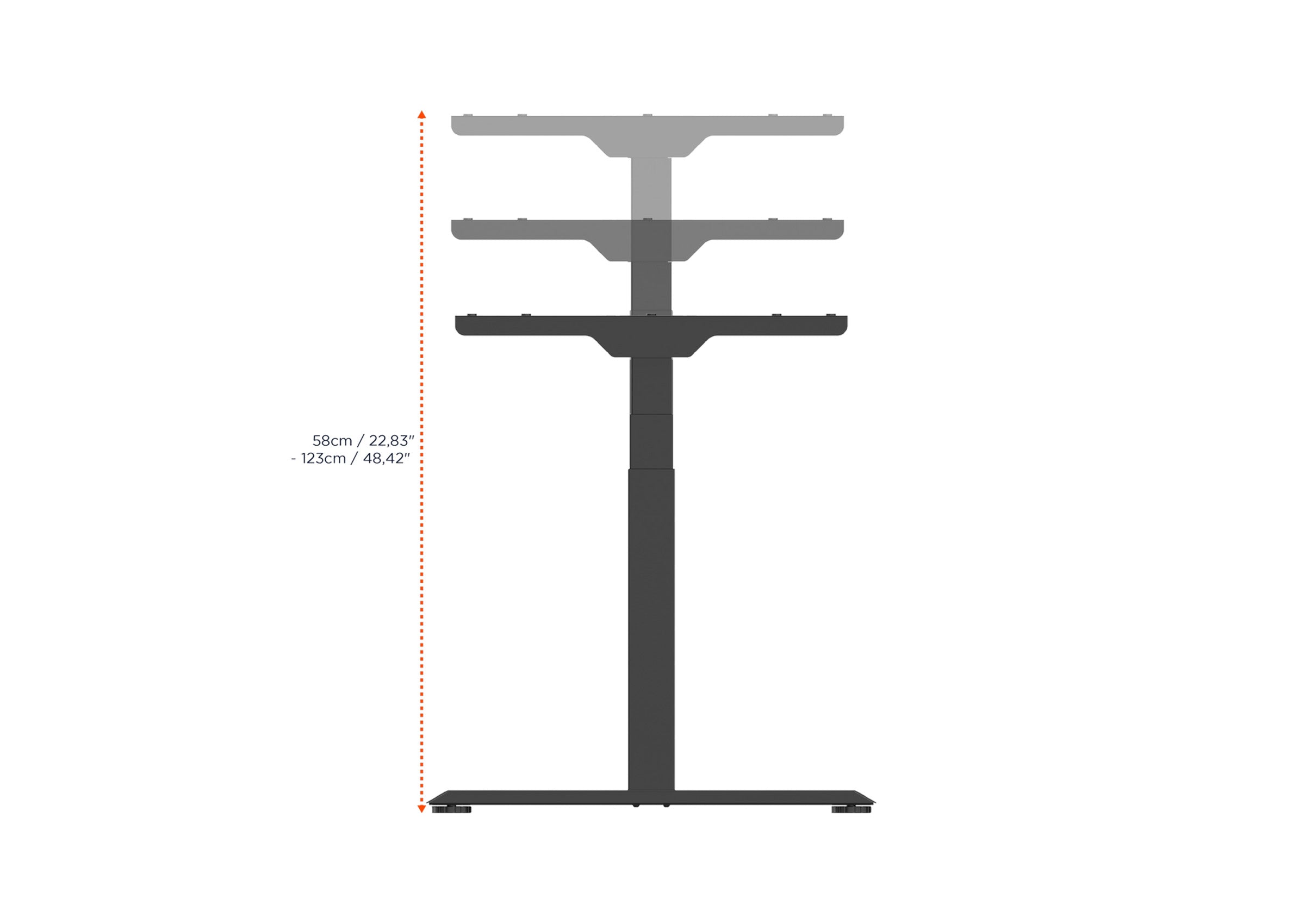 celexon electrically height-adjustable desk Professional eAdjust-58123 - incl. table top