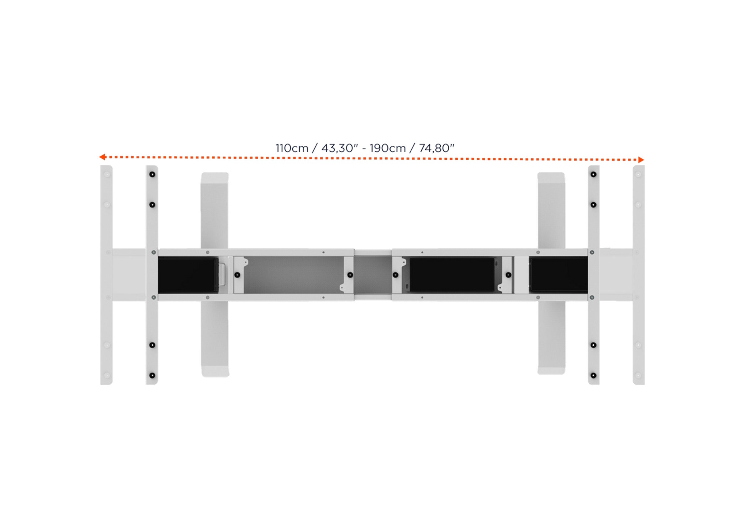 celexon electrically height-adjustable desk Professional eAdjust-58123 - incl. table top