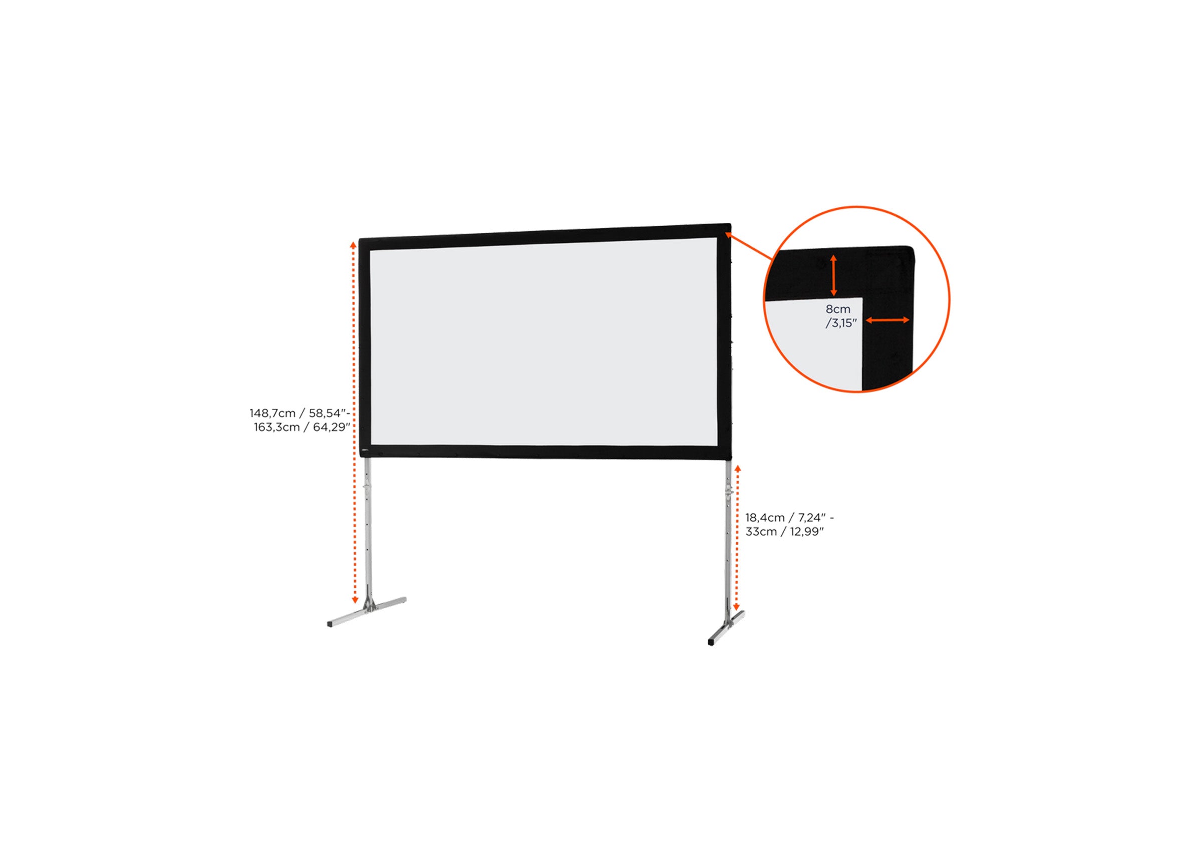 celexon Folding Frame Projector screen Mobile Expert