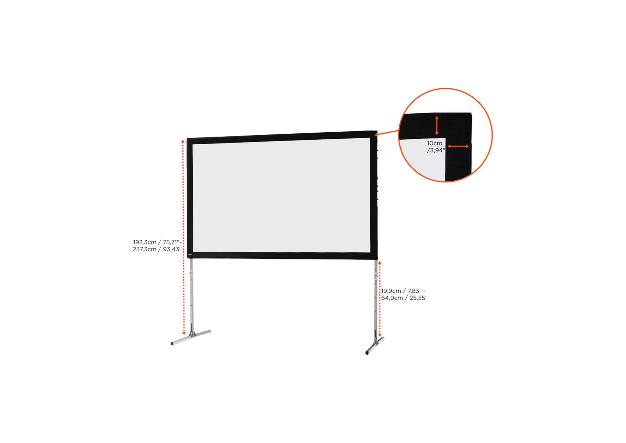 celexon Folding Frame Projector screen Mobile Expert