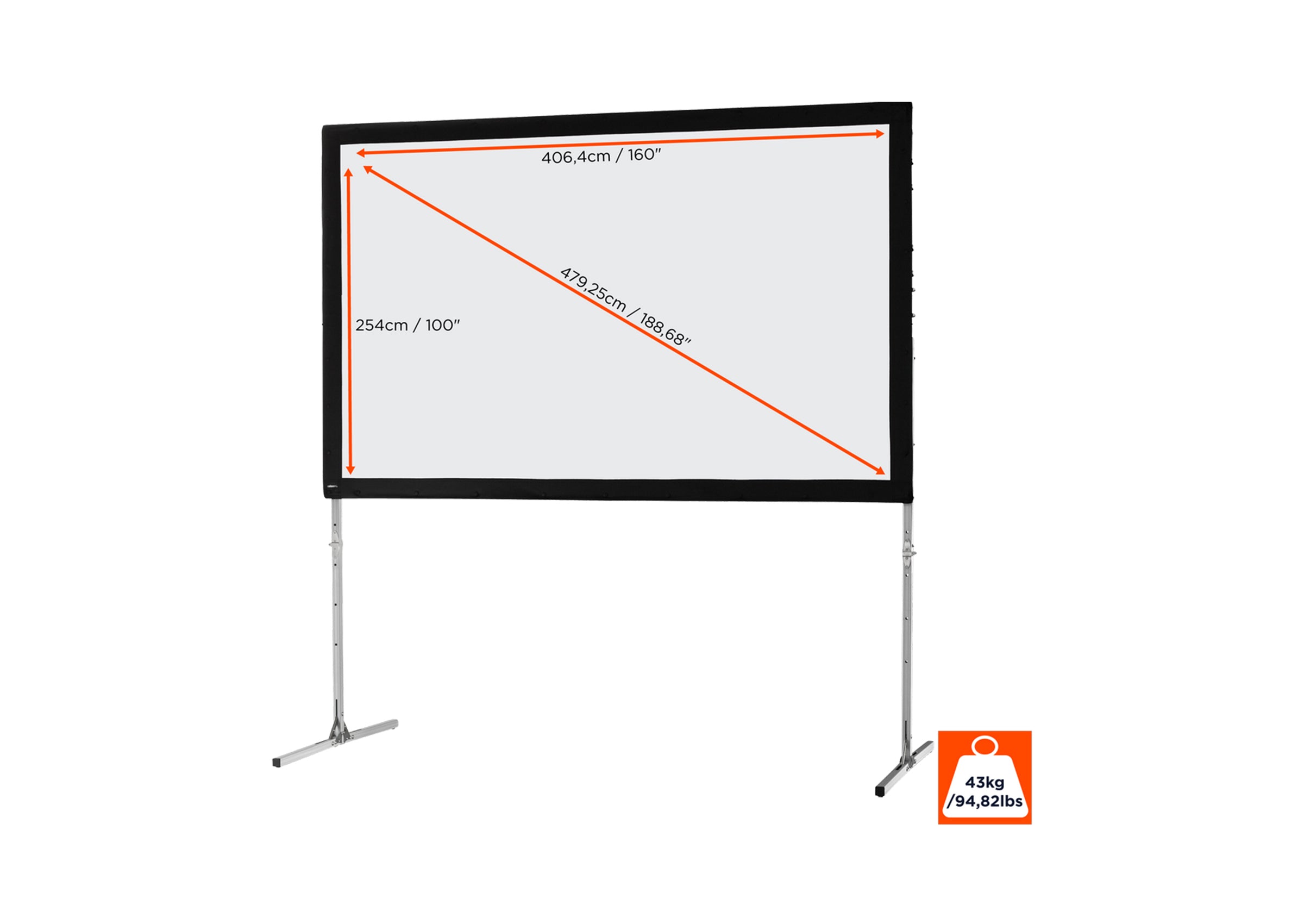 celexon Folding Frame Projector screen Mobile Expert