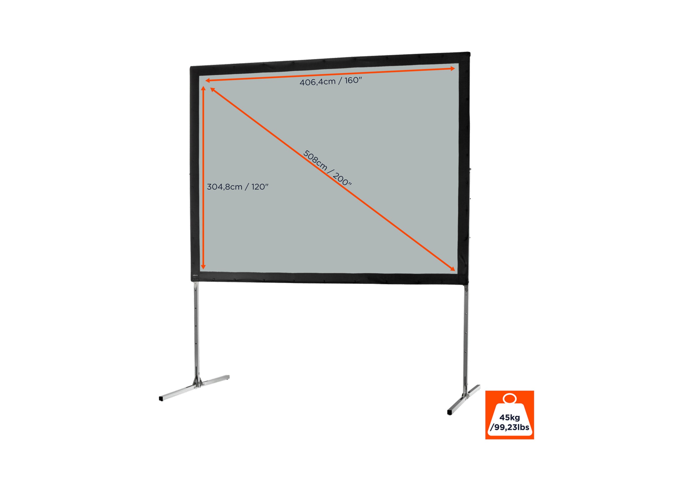 celexon Folding Frame Projector screen Mobile Expert, rear projection