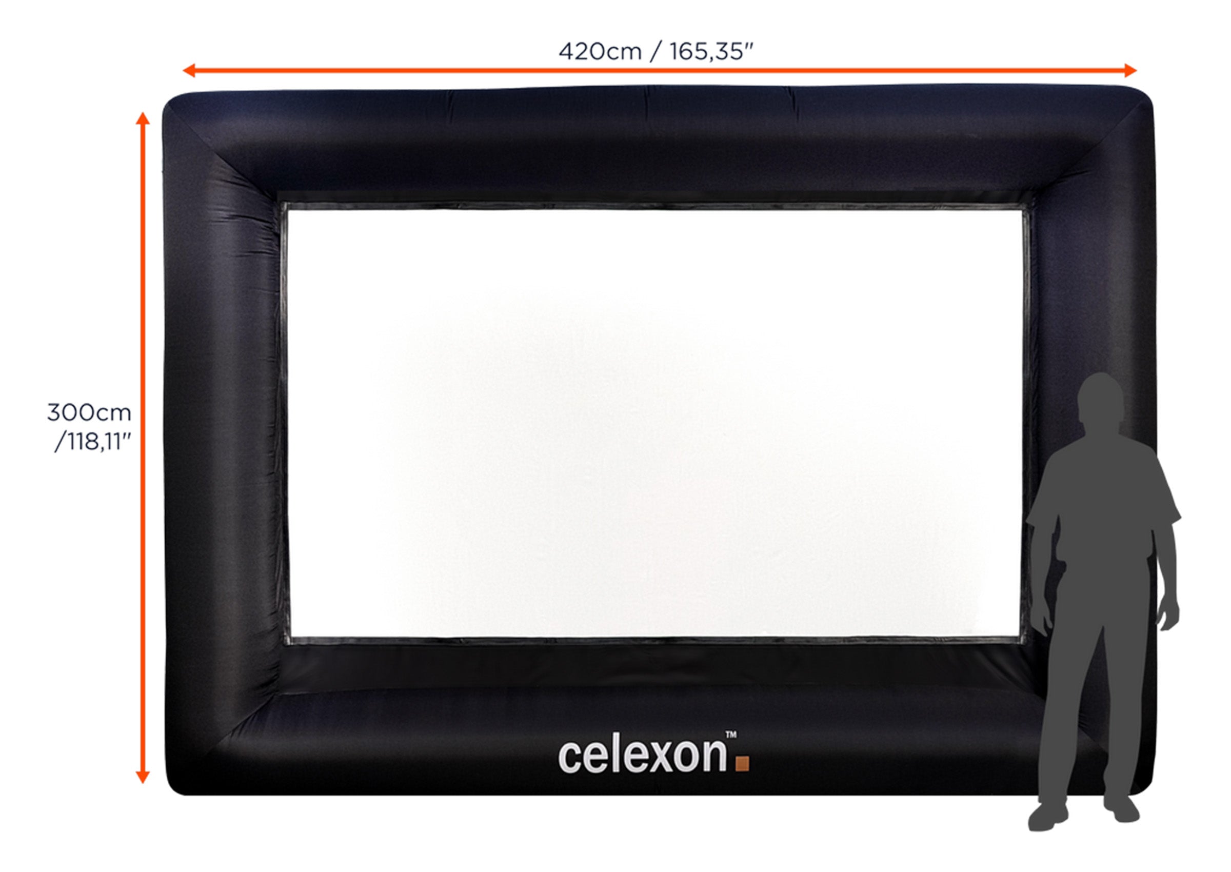 celexon aufblasbare Outdoor-Leinwand INF200