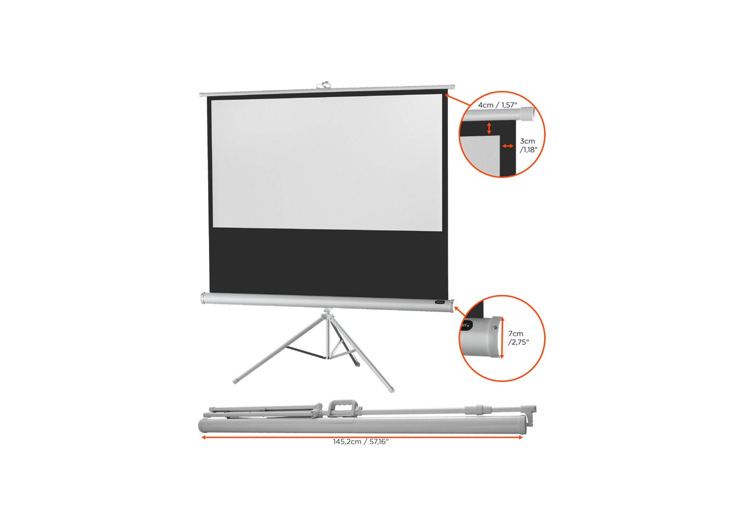 celexon screen Tripod Economy Projector Screen - white edition