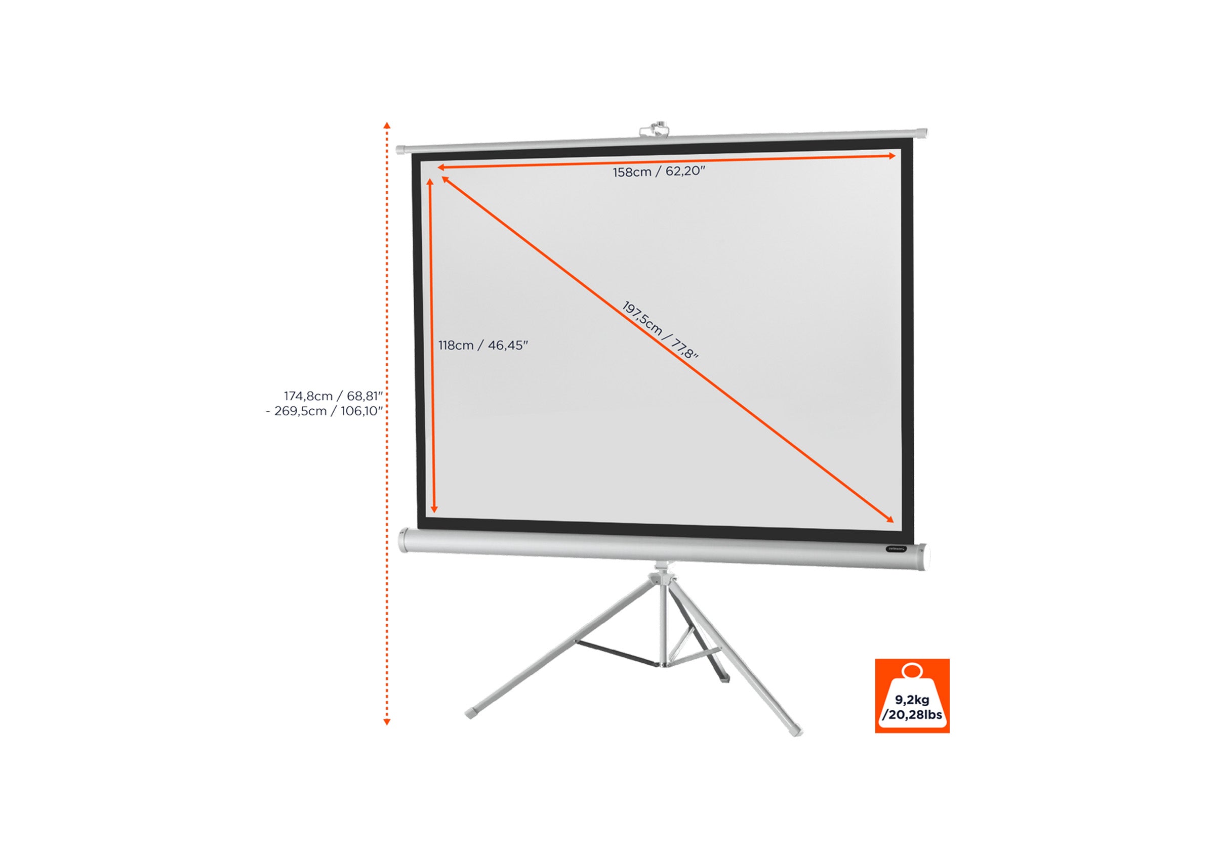 celexon screen Tripod Economy Projector Screen - white edition