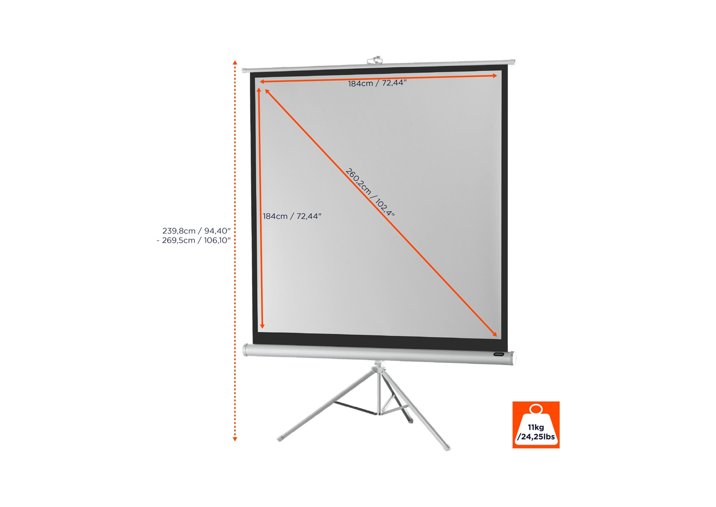 celexon screen Tripod Economy Projector Screen - white edition