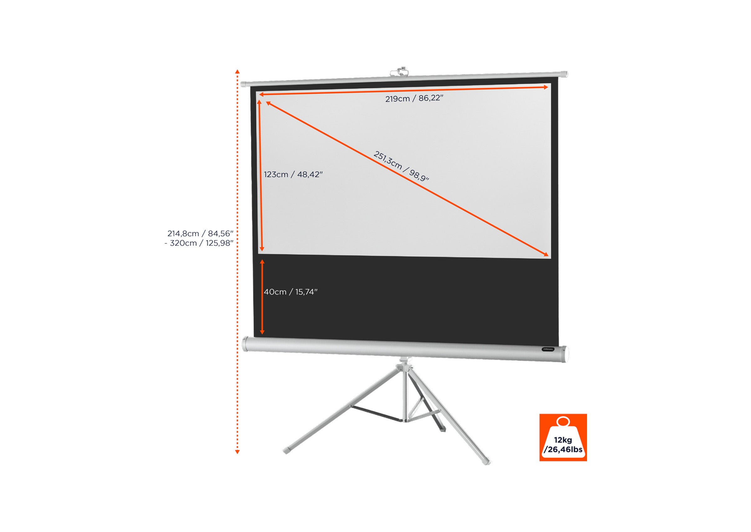 celexon screen Tripod Economy Projector Screen - white edition