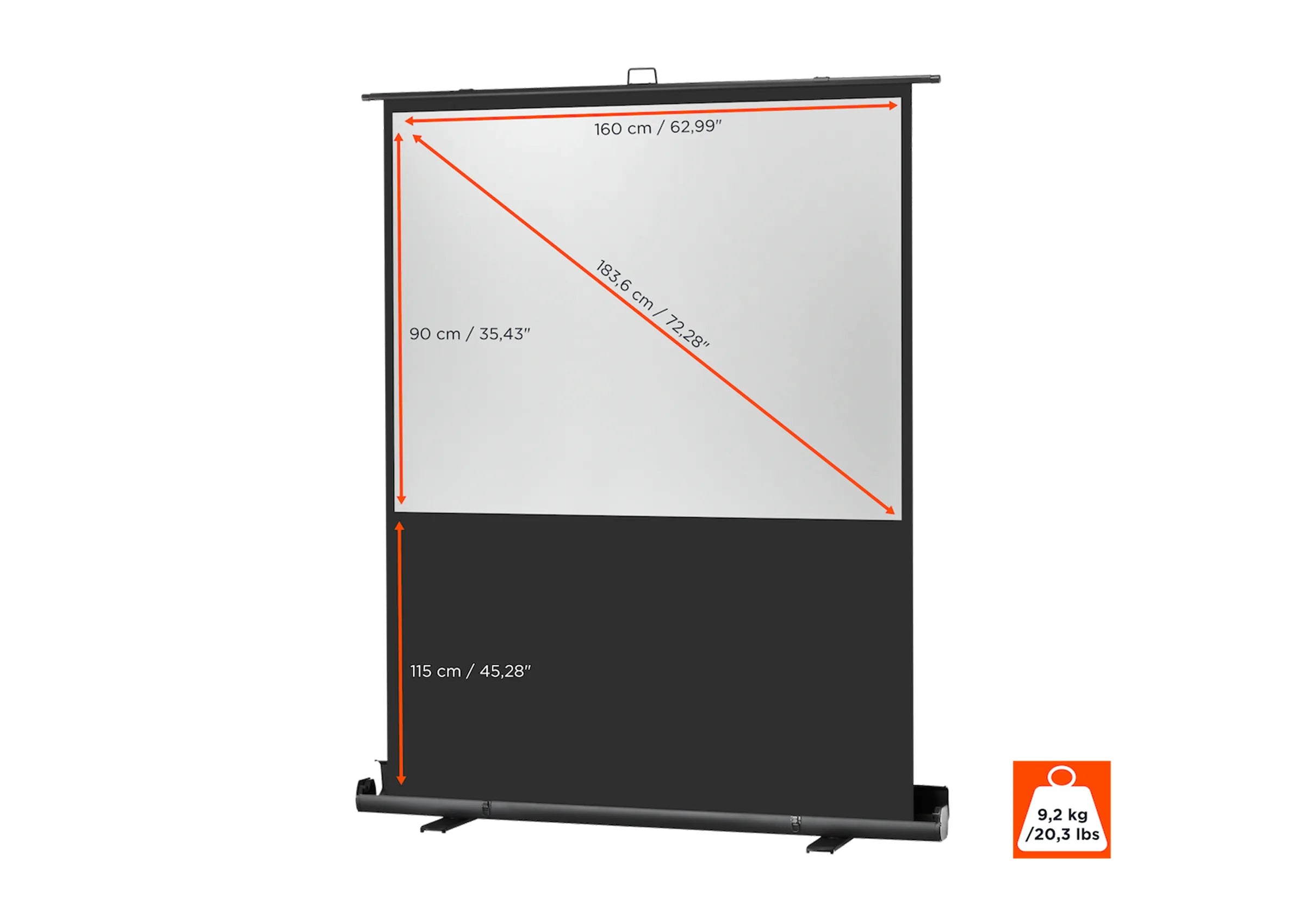 celexon Ultramobil Professional Plus pantalla portátil